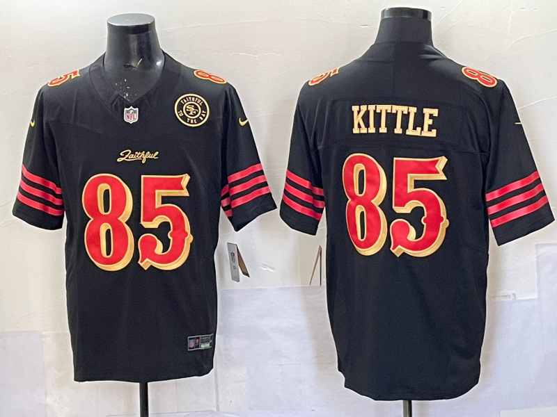 Men San Francisco 49ers #85 Kittle black Limited Nike NFL 2025 Jersey 03